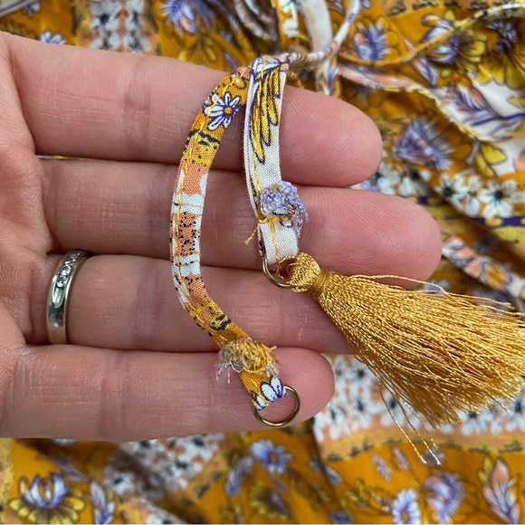 Jaase Wide Leg Bohemian Spaghetti Strap Romper Orange S - Picture 11 of 13